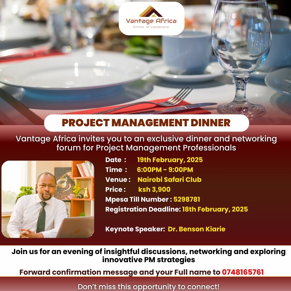 YOU ARE INVITED TO A PROJECT MANAGEMENT  DINNER- NAIROBI SAFARI CLUB